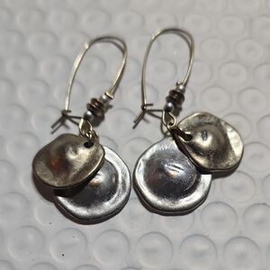 Elegant Silver and Gold Dangle Earrings